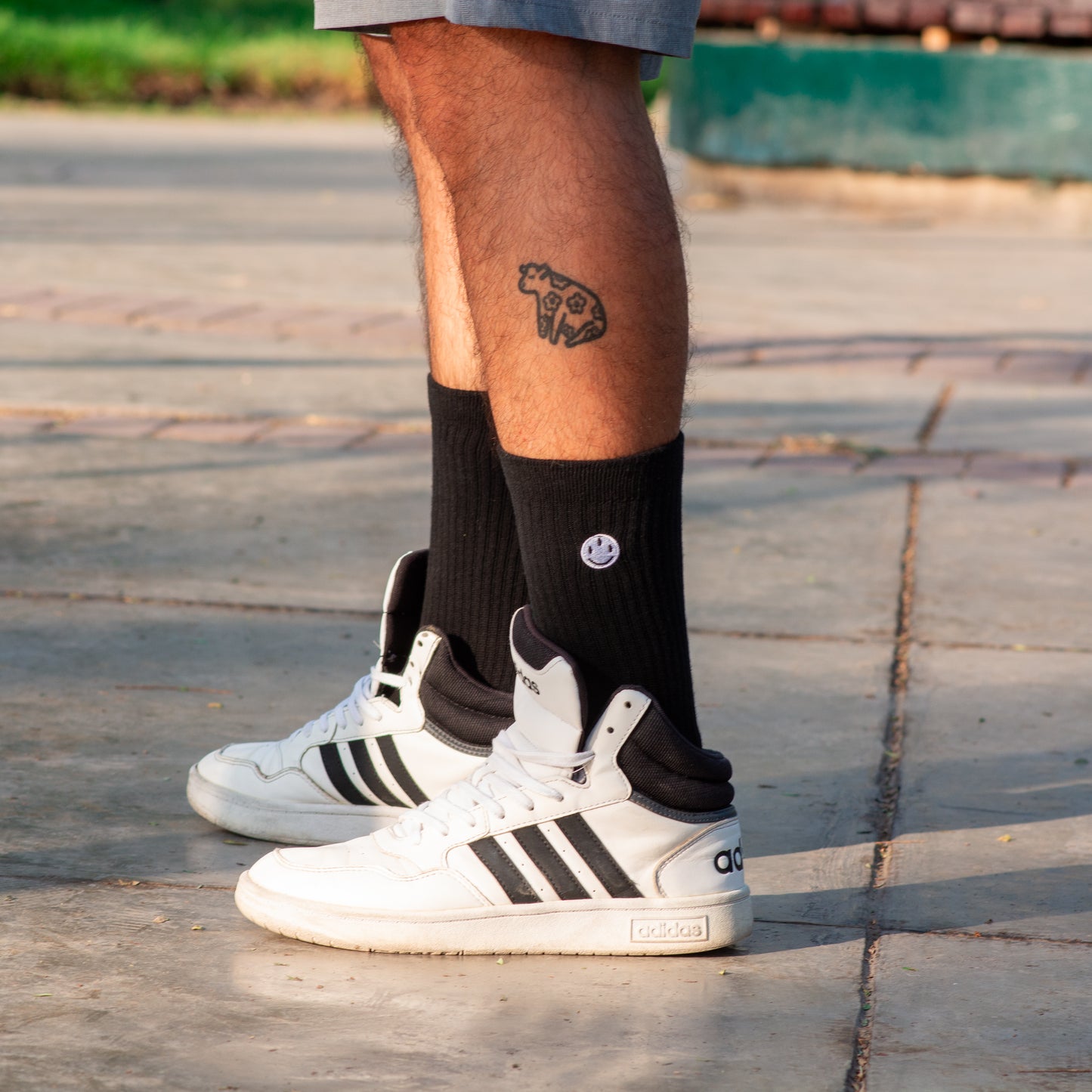 SMILEY SOCKS BLACK
