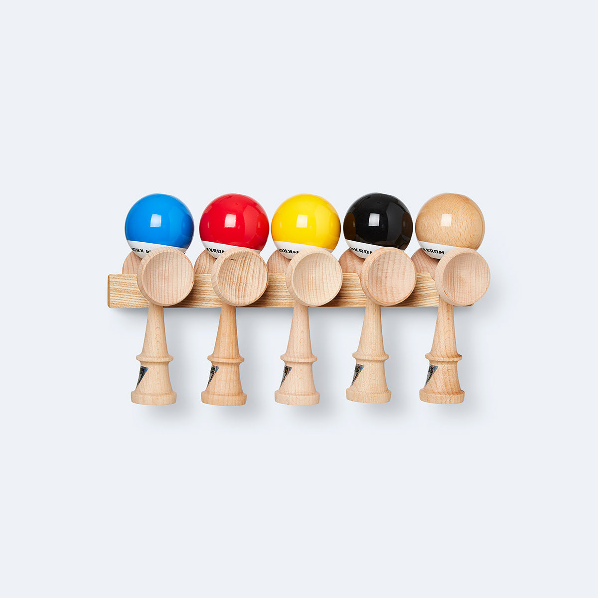 KROM KENDAMA CLIFF JOHN KENDAMA WALL MOUNT HOLDER ASH WOOD WITH KROM POP