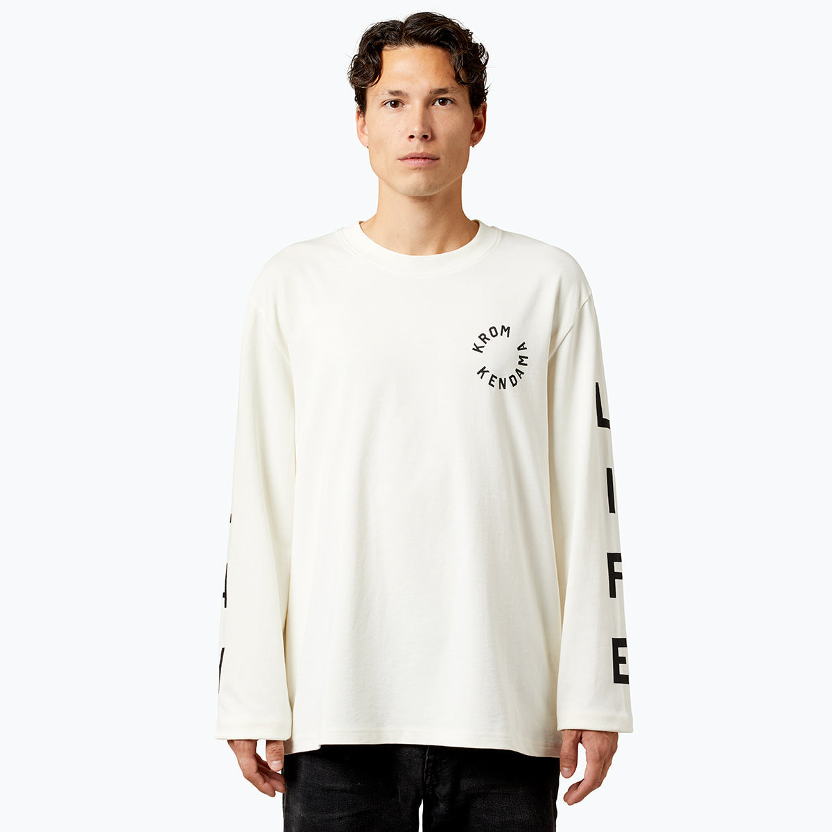 KROM PLAY LIFE COLLECTION LONG SLEEVE WHITE MODEL