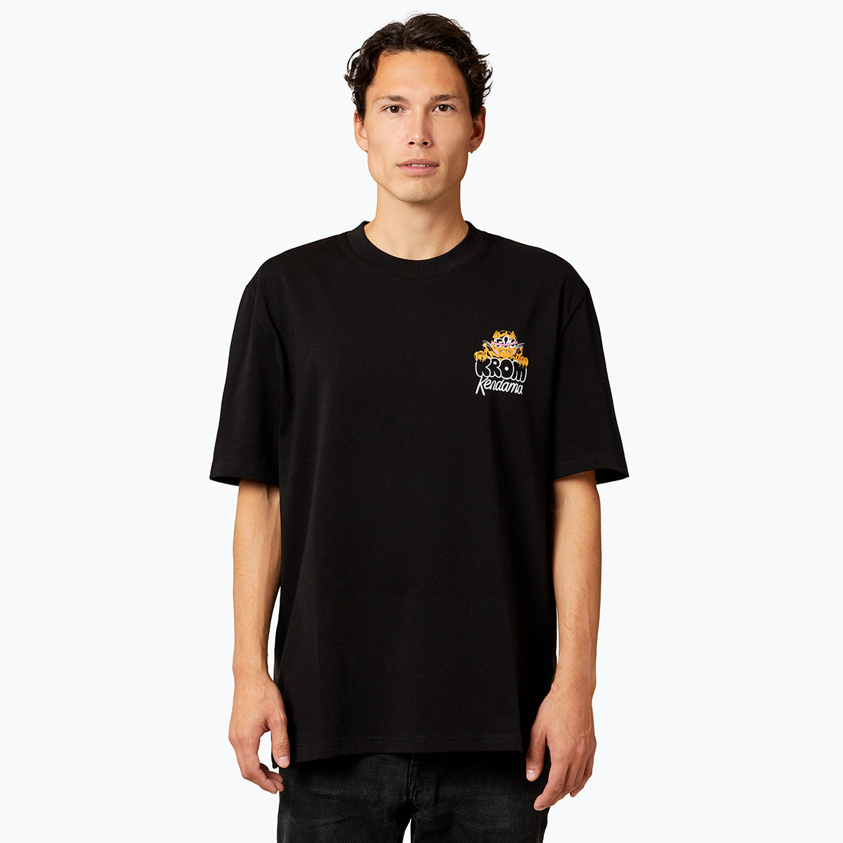 KROM X JODY BARTON ZOGGY N' MOGGY TEE organic black